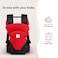 Mylo Baby Carrier Bag for 4 To 24 Months, Max Weight 15kg, with 4 Comfortable Carrying Positions, Lightweight &amp; Travel Friendly (Red &amp; Black)