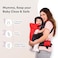 Mylo Baby Carrier Bag for 4 To 24 Months, Max Weight 15kg, with 4 Comfortable Carrying Positions, Lightweight &amp; Travel Friendly (Red &amp; Black)