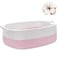 ABenkle Rope Storage Basket, Cotton Woven Pink Baby Girl Basket, Cube Soft Basket With Handles, Decorative Shelves Closet Organizer For Nursery Laundry Bedroom Bathroom, Small Basket For Organizing