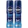NIVEA Men Antibacterial Deodorant Spray For Men, Fresh Active, 48H Active Protection, With Infini Fresh Formula, Long-Lasting Freshness, 2X150ml, Dual Pack