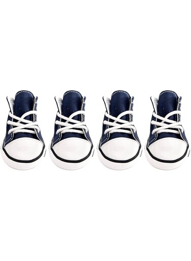 HPWFHPLF Dog Boots, Dog Shoes Sport Sneaker for Small Medium Large Dogs, Anti-Slip Paw Protectors for Hot Pavement (Size 7, Blue)