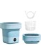 Mini Portable Washing Machine with Spin Dryer, Upgraded into 11 Litre Capacity, Foldable Design Mini Washing Machine Light weight for Baby Clothes, Underwears.Green,pink,Purple,Blue [11L] (Sky blue)
