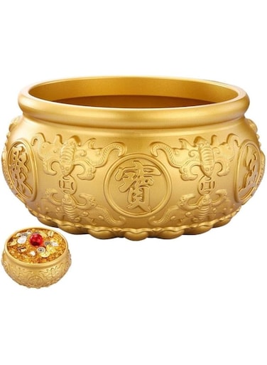 Brass Cornucopia Decoration, Copper Eight Blessing Cornucopia, Home Decoration for Living Room, Bedroom, Offices, Malls Gift for Birthdays, Housewarming, Symbolizing Good Luck and Wealth