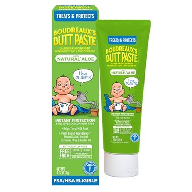 Boudreaux's Butt Paste Diaper Rash Ointment, With Natural Aloe, 4 Oz