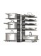 8-Layer Adjustable Pot Rack, Multifunctional Bilateral Pot Rack With Base, Adjustable Kitchen Storage Rack, Easy Disassembly And Assembly, Vertical Wire Pot Rack