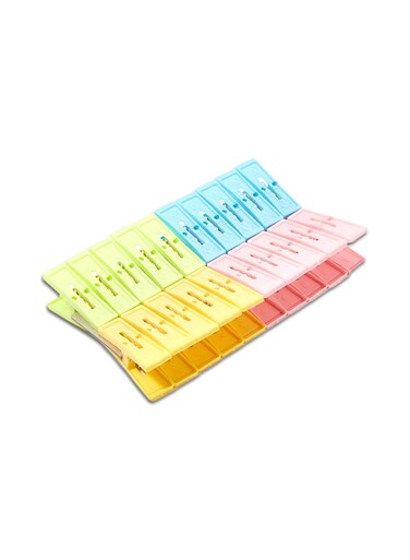 Cloth Drying Clips Set Multicolour 6centimeter