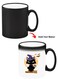 Color Changing Heat Sensitive Ceramic Mug, Image Revealed When HOT Liquid is Added! Cat Halloween with broom