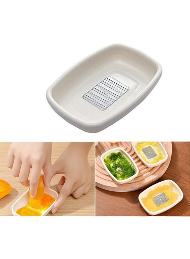 Cheese Grater Lemon Zester Vegetable Grater Ginger Grater Cheese Shredder Stainless Steel Grater Parmesan Cheese Lemon, Garlic, Nutmeg, Chocolate, Fruits, Vegetables (White)