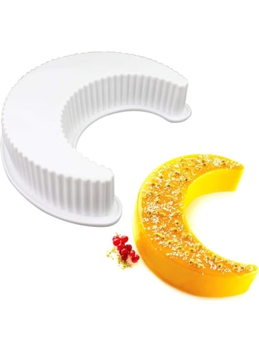 3D Moon Shape Silicone Cake Mold Mousse Cake Pan Bread Pizza Baking Molds