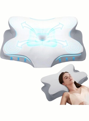 Ultra Pain Relief Pillow for Neck Support, Adjustable Cervical Pillow Cozy Sleeping, Odorless Ergonomic Contour Memory Foam Pillows, Orthopedic Bed Pillow for Side Back Stomach Sleeper