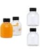 Azonee Reusable Glasses Bottle, Empty Plastic Juice Bottles with Leak-Proof Caps Lids, 4Pcs 8oz/250 ml for Juice, Milk and Other Beverages, Mini Reusable Drink Container for Cold Drinks