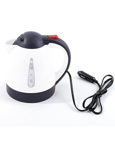 Hot Water Car Kettle Electric Automatic Shut Off,Portable Water Heater Boiler Stainless Steel Kettle Electric,Travel Coffee Tea Pot Electric Kettles,12v DC Cigarette Lighter,1000ml