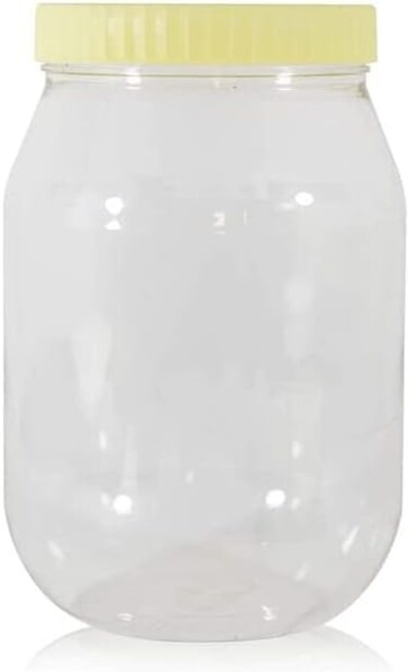ALARQAM Round Spice Jar 3000ml &ndash; Large Airtight Clear Storage Container for Bulk Pantry &amp; Spices