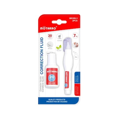 MOTARRO Correction Pen &amp; Fluid Set MK008-3 (7ml + 20ml)