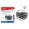 MOTARRO 3-Tier Stainless Steel Document Tray &ndash; Black Office Desk Organizer (Mi005-2)
