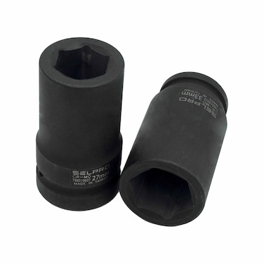 SELPRO 1/2&quot; Drive Deep Socket, 6-Point, 23mm &ndash; High Torque Chrome Vanadium Tool