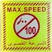AL ARQAM MAX. SPEED 100 Sticker Sign &ndash; 15x15cm Weatherproof Vinyl Decal for Cars, Trailers, Trucks