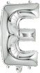 Italo E Alphabet Letter Foil Balloon, 16-Inch Size, Silver
