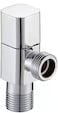 AL ARQAM 1/2" Angle Valve Short Neck with Square Knob, Zinc Body - Durable Water Shut-Off Valve for Bathroom, Kitchen, and Plumbing Fixtures
