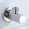 AL ARQAM 1/2" Angle Valve Short Neck with Square Knob, Zinc Body - Durable Water Shut-Off Valve for Bathroom, Kitchen, and Plumbing Fixtures
