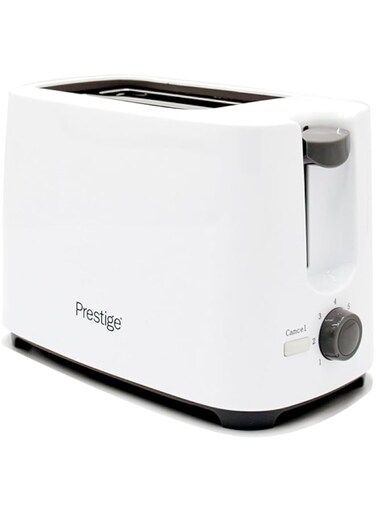 Prestige Toaster 2 Slice Bread   Toaster Machine with 7 Settings Adjustable Browning Control   Cancel Function   Removable Crumb Tray   Automatic Pop Up - 700w White PR81533