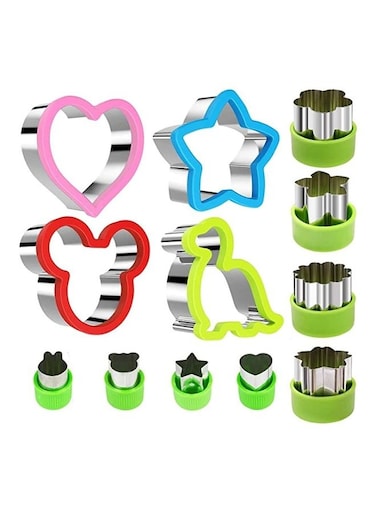 Shapes Sandwich, Cookie And Vegetable Cutters Mold For Kids Multicolour 50grams