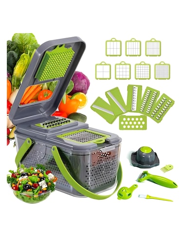 pieces Vegetable Chopper - Salad type vegetable slicer and cutter Manual Food Grater