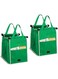 Helishy 2Pack Reusable Shopping Trolley Bags Grab and Go Bag Collapsible Grocery Tote Bags with Handles, Clip on Shopping Cart As Seen On TV