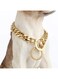 GZMZC 10/12/15/17/19mm Strong Gold Plated Stainless Steel Choker Dog Pet Chain Collars Necklace 12-36inch 16" recommend dog's neck:12" Gold 43396-220029