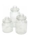 Set of 3 Glass Kitchen Canisters with Sealing Lids &ndash; Food Storage Jars (350ml, 500ml, 1300ml) for Herbs, Tea, Jam, Coffee, and Pantry Organization