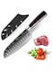 Santoku Knife 7 inch, Professional Kitchen Knives High Carbon Stainless Steel With Pakkawood Handle, Meat Vegetable Fruit Cutting for Home &amp; Restaurant