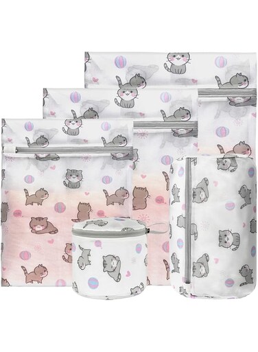 YUNHEGONG Mesh Laundry Bags for Delicates, 5 Pcs Fine Mesh Wash Bag for Lingerie, Bra, Underwear, Garment, Silk, Socks (5 set)