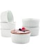 Vikko 10 Oz Ramekin Set: Ceramic Creme Brulee Ramekins &amp; Souffl&eacute; Dishes - Porcelain White Ramekins 8 oz Oven Safe Bowls - Souffle Dish and Custard Cups for Baking And Dessert - Ramiken Set of 6