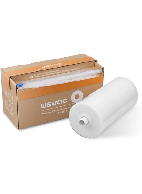 Wevac 11&rdquo; x 150&rsquo; Food Vacuum Seal Roll Keeper with Cutter, Ideal Vacuum Sealer Bags for Food Saver, BPA Free, Commercial Grade, Great for Storage, Meal prep and Sous Vide