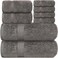 Bliss Casa 8-Piece Towel Set &ndash; 100% Combed Cotton, 550 GSM, Soft &amp; Absorbent Hotel Quality Towels &ndash; Includes 2 Bath Towels, 2 Hand Towels &amp; 4 Washcloths &ndash; Quick Dry, Thick &amp; Durable