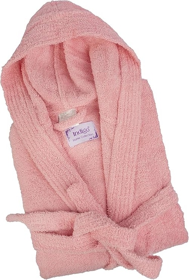 Bliss Casa - Unisex Hooded Bathrobe - 100% Cotton Super Soft Highly Absorbent Bathrobes For Women &amp; Men- Perfect for Everyday Use Unisex Adult Beige Adult Size