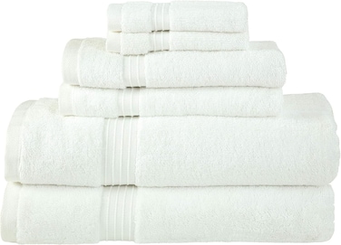 Bliss Casa 6-Piece Towel Set &ndash; 100% Combed Cotton, 550 GSM, Quick Dry &amp; Highly Absorbent Towels &ndash; Includes 2 Bath, 2 Hand, 2 Washcloths &ndash; Soft &amp; Thick for Bathroom or Spa