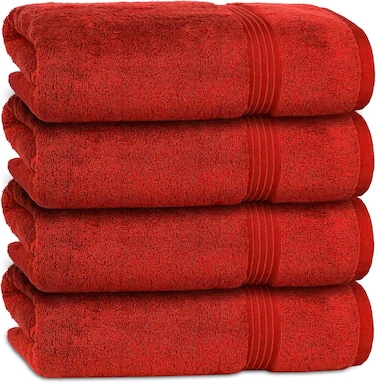 Bliss Casa Bath Towels (4 Pack, 70x140 cm) - 100% Combed Cotton 550 GSM Superior Quality, Quick Dry Highly Absorbent Thick Soft Hotel Towles