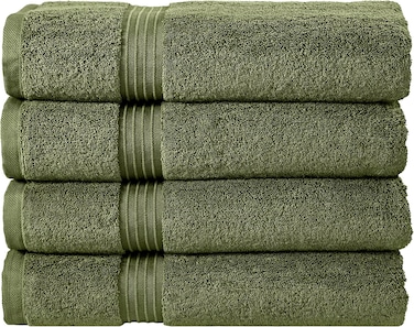 Bliss Casa Bath Towels (4 Pack, 70x140 cm) - 100% Combed Cotton 550 GSM Superior Quality, Quick Dry Highly Absorbent Thick Soft Hotel Towles