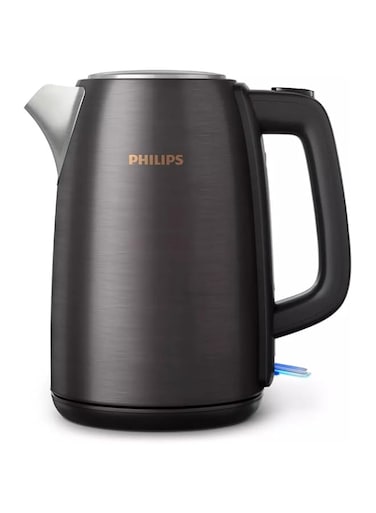 Philips 5000 Series Stainless Steel Kettle - 2200W, 1.7L, Spring Lid, Black &amp; Copper - HD9352/31