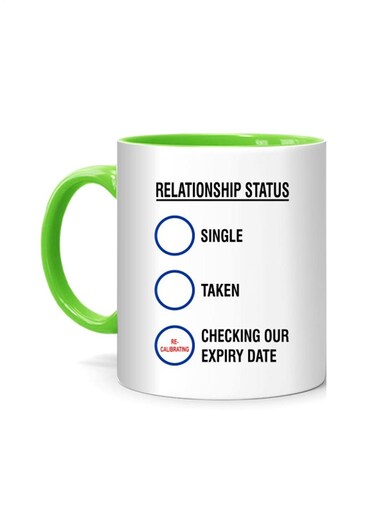 Styles Relationship Status Design Printed Mug White/Green