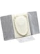 COWFEX Large Velvet Travel Jewelry Organizer Pearl Necklace Storage Carrying Case Display Folder (Grey)