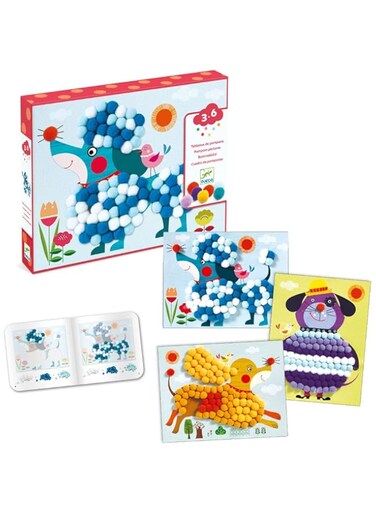 Djeco dogs to stroke pompom