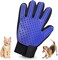 Mumoo Bear Pet Grooming Glove Pet Hair Remover Mitt Brush Deshedding Brush Glove Glove Brush for Gentle Massage Moulting For Cats &amp; Dogs with Long &amp; Short Fur