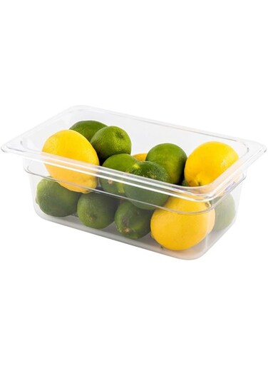 Cold Food Pan - Plastic Cold Food Storage Container - 1/4 Size - 4" Deep - 1ct Box - Met Lux - Restaurantware