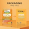 Vitron-C Iron Supplement, Once Daily, High Potency Iron Plus Vitamin C, Dye Free Tablets, 60 Count
