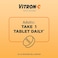 Vitron-C Iron Supplement, Once Daily, High Potency Iron Plus Vitamin C, Dye Free Tablets, 60 Count