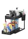 COOLBABY Under Sink Organizer 2-Tier Multifunctional Large Capacity Kitchen Under Sink Organizer and Storage Easy Access Sliding Storage Drawer