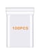 KASTWAVE 100 Count Quart Clear Reclosable Zip Plastic Poly Bags 13" X 18" with Heavy Duty Plastic Resealable Lock Seal Zipper Bags for Photo, Jewelry, Bakery, Treats, Party Favors