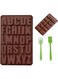 2 Pack Large Letter Silicone Mold 26 Cavities Alphabet crayon mold +Large Silicone Number Mold 0-9 Chocolate Cake alphabet mold, easy to release and clean for Making cakes,Ice Cube Chocolate Resin